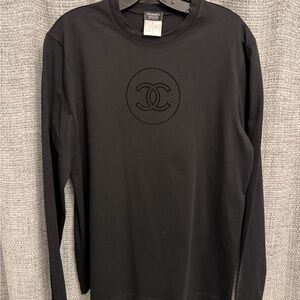 Chanel Black CC Logo Long Sleeve Shirt – Size S